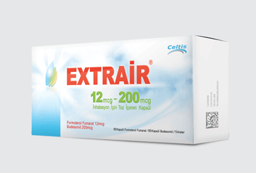 EXTRAIR 12 MCG+200 MCG INHALASYON ICIN TOZ ICEREN KAPSUL (60+60 KAPSUL)